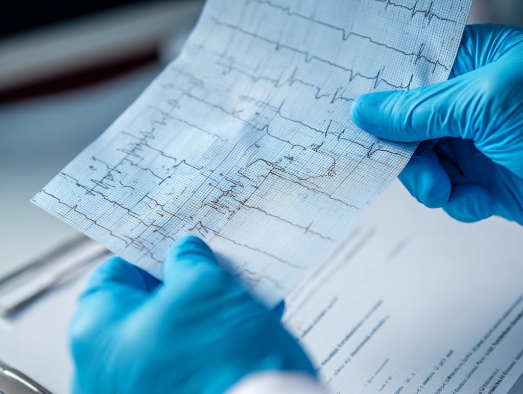 eine 24 Stunden Blutdruckmessung wird im PVZ ST Anna Wels ausgewertet